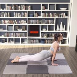 HMS PREMIUM MP12 Ochranná puzzle podložka 60 x 60 x 1.2 cm svetlo sivá