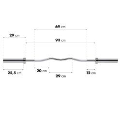 HMS PREMIUM Olympijská osa lomená GOL200 150 x 5 cm
