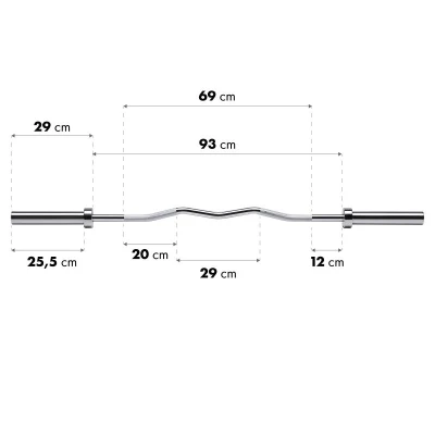 HMS PREMIUM Olympijská osa lomená GOL200 150 x 5 cm