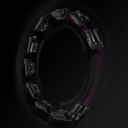 HMS Sada černé masážní Hula Hoop se závažím HHW11 a zeštíhlujícího bederního pásu HMS BR163 PLUS SIZE