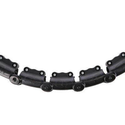 HMS Sada černé masážní Hula Hoop se závažím HHW11 a zeštíhlujícího bederního pásu HMS BR163 PLUS SIZE