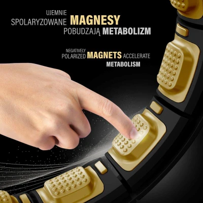 HMS Sada masážní hula hoop HHM13 se závažím, magnety a počítadlem a zeštíhlujícího pásu BR163 černá