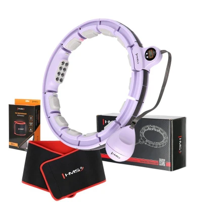 HMS Sada masážní hula hoop HHM13 se závažím, magnety a počítadlem a zeštíhlujícího pásu BR163 fialová HMS Sada masážní hula hoop HHM13 se závažím, magnety a počítadlem a zeštíhlujícího pásu BR163 fialová