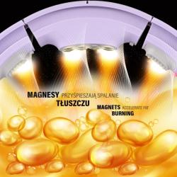 HMS Sada masážní hula hoop HHM13 se závažím, magnety a počítadlem a zeštíhlujícího pásu BR163 fialová (VÝPRODEJ)