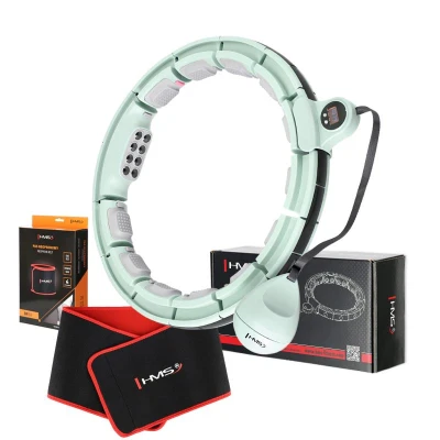 HMS Sada masážní hula hoop HHM13 se závažím, magnety a počítadlem a zeštíhlujícího pásu BR163 zelená HMS Sada masážní hula hoop HHM13 se závažím, magnety a počítadlem a zeštíhlujícího pásu BR163 zelená