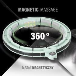 HMS Sada masážny hula hoop HHM13 so závažím, magnetmi a počítadlom a zoštíhľujúceho pásu BR163 zelená