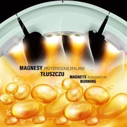 HMS Sada masážny hula hoop HHM13 so závažím, magnetmi a počítadlom a zoštíhľujúceho pásu BR163 zelená