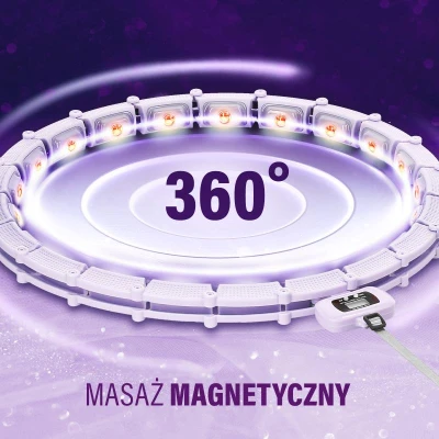 HMS Sada masážní hula hoop HHM14 se závažím a počítadlem a zeštíhlujícího pásu BR163 fialová