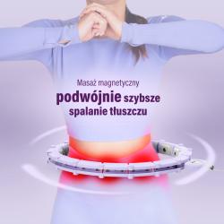 HMS Sada masážní hula hoop HHM14 se závažím a počítadlem a zeštíhlujícího pásu BR163 fialová