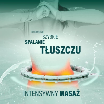 HMS Sada masážní hula hoop HHM14 se závažím a počítadlem a zeštíhlujícího pásu BR163 zelená