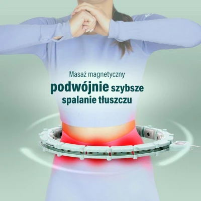 HMS Sada masážní hula hoop HHM14 se závažím a počítadlem a zeštíhlujícího pásu BR163 zelená