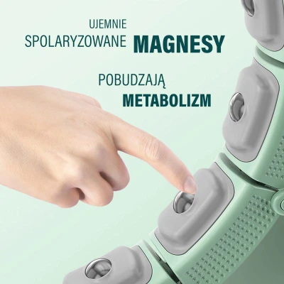 HMS Sada masážní hula hoop HHM14 se závažím a počítadlem a zeštíhlujícího pásu BR163 zelená