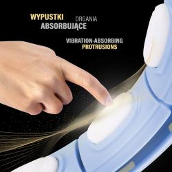 HMS Sada masážny hula hoop HHM15 modrá so závažím, magnetmi a počítadlom a zoštíhľujúceho pásu BR163 PLUS SIZE