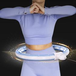 HMS Sada masážní hula hoop HHM15 se závažím, magnety a počítadlem a zeštíhlujícícho pásu BR163 modrá