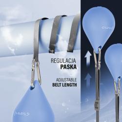 HMS Sada masážní hula hoop HHM15 se závažím, magnety a počítadlem a zeštíhlujícícho pásu BR163 modrá