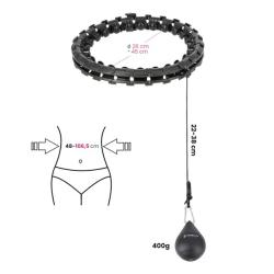 HMS Sada masážní hula hoop HHW01 se závažím a zeštíhlujícího pásu BR163 černá