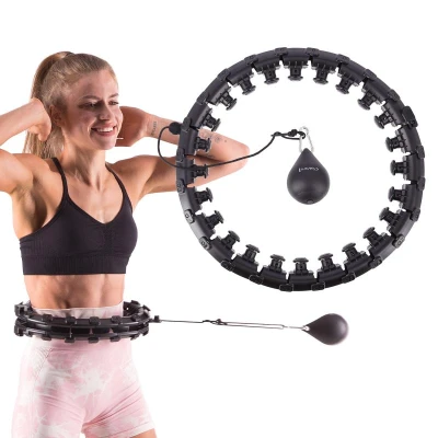 HMS Sada masážní hula hoop HHW01 se závažím a zeštíhlujícího pásu BR163 černá