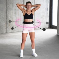 HMS Sada masážny hula hoop HHW01 so závažím a zoštíhľujúceho pásu BR163 čierna