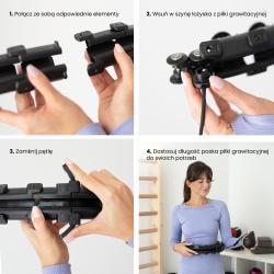 HMS Sada masážny hula hoop HHW01 so závažím a zoštíhľujúceho pásu BR163 čierna