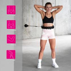 HMS Sada masážny hula hoop HHW01 so závažím a zoštíhľujúceho pásu BR163 čierna