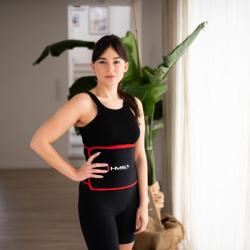 HMS Sada masážní hula hoop HHW01 se závažím a zeštíhlujícího pásu BR163 modrá
