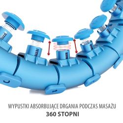 HMS Sada masážní hula hoop HHW01 se závažím a zeštíhlujícího pásu BR163 modrá