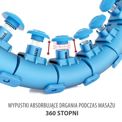 HMS Sada masážní hula hoop HHW01 se závažím a zeštíhlujícího pásu BR163 modrá