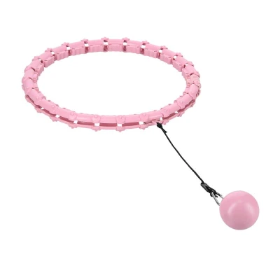 HMS Sada masážní hula hoop HHW02 se závažím a zeštíhlujícího pásu BR163 růžová