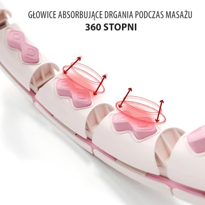 HMS Sada masážní hula hoop HHW06 růžová se závažím a počítadlem a zeštíhlujícího pásu BR163 plus size