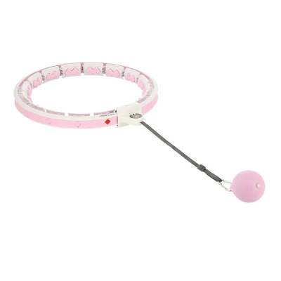 HMS Sada masážní hula hoop HHW06 růžová se závažím a počítadlem a zeštíhlujícího pásu BR163 plus size
