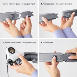 HMS Sada masážny hula hoop HHW06 so závažím a počítadlom a zoštíhľujúceho pásu BR163 čierna