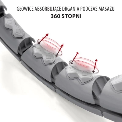 HMS Sada masážní hula hoop HHW06 se závažím a počítadlem a zeštíhlujícího pásu BR163 černá