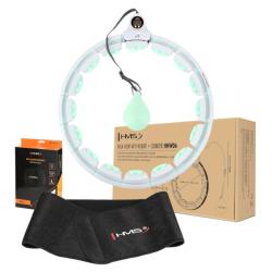 HMS Sada masážny hula hoop HHW06 so závažím a počítadlom a zoštíhľujúceho pásu BR163 zelená