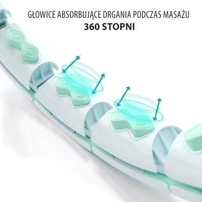 HMS Sada masážní hula hoop HHW06 se závažím a počítadlem a zeštíhlujícího pásu BR163 zelená