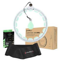 HMS Sada masážní hula hoop HHW06 zelená se závažím a počítadlem a zeštíhlujícího pásu BR163 plus size HMS Sada masážní hula hoop HHW06 zelená se závažím a počítadlem a zeštíhlujícího pásu BR163 plus size