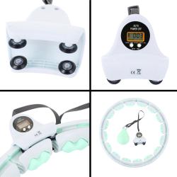 HMS Sada masážny hula hoop HHW06 zelený so závažím a počítadlom a zoštíhľujúceho pásu BR163 plus size
