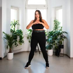 HMS Sada masážní hula hoop HHW12 PLUS Size se závažím a zeštíhlujícího pásu BR163 černá