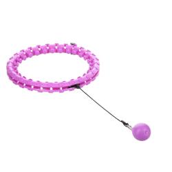 HMS Sada masážní hula hoop HHW12 PLUS Size se závažím a zeštíhlujícího pásu BR163 fialová