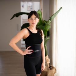 HMS Sada masážní hula hoop HHW12 PLUS Size se závažím a zeštíhlujícího pásu BR163 fialová
