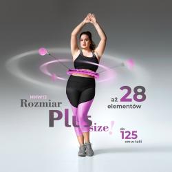 HMS Sada masážny hula hoop HHW12 PLUS Size so závažím a zoštíhľujúceho pásu BR163 fialová