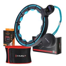 HMS Sada masážní hula hoop se závažím HHM17 a zeštíhlujícího pásu BR163 černá/tyrkysová HMS Sada masážní hula hoop se závažím HHM17 a zeštíhlujícího pásu BR163 černá/tyrkysová