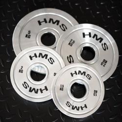 HMS Sada ocelových olympijských kotoučů TOS 2 x 1,5 - 5,0 kg (22 kg)