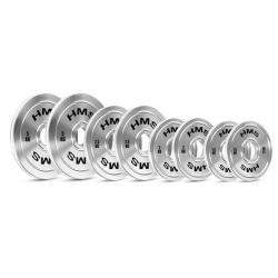 HMS Sada ocelových olympijských kotoučů TOS 2 x 1,5 - 5,0 kg (22 kg)