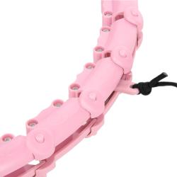 HMS Sada růžové masážní Hula Hoop se závažím HHW11 a zeštíhlujícího bederního pásu HMS BR163 PLUS SIZE