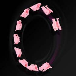 HMS Sada růžové masážní Hula Hoop se závažím HHW11 a zeštíhlujícího bederního pásu HMS BR163 PLUS SIZE