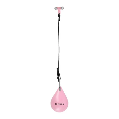 HMS Sada růžové masážní Hula Hoop se závažím HHW11 a zeštíhlujícího bederního pásu HMS BR163 PLUS SIZE