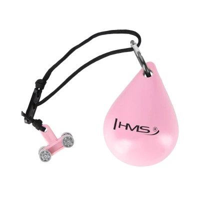 HMS Sada růžové masážní Hula Hoop se závažím HHW11 a zeštíhlujícího bederního pásu HMS BR163 PLUS SIZE
