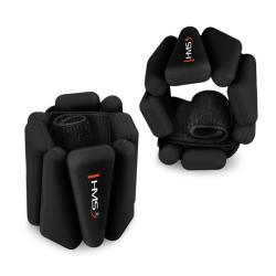 HMS Silikonové zátěže SNK01 na zápěstí a kotník černé 2 x 0,5 kg