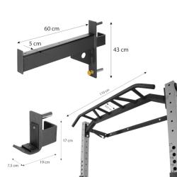 HMS Skládací posilovací klec - Power Rack KLT23 šedá