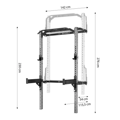 HMS Skládací posilovací klec - Power Rack KLT23 šedá